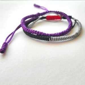 Pair of macrame bracelets
